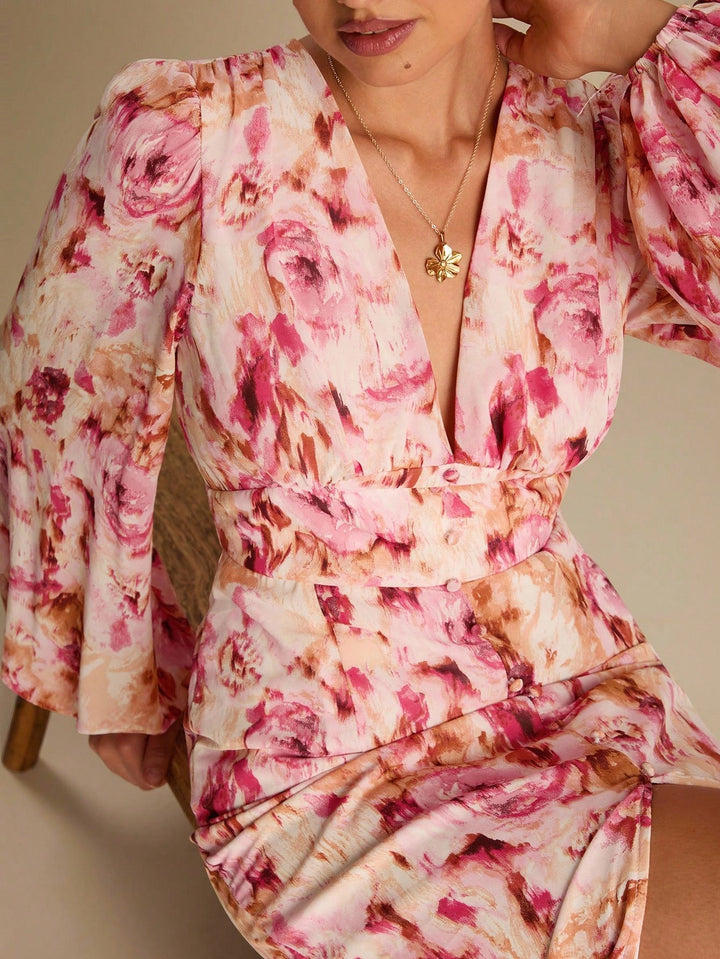 Rochie midi Shein, roz