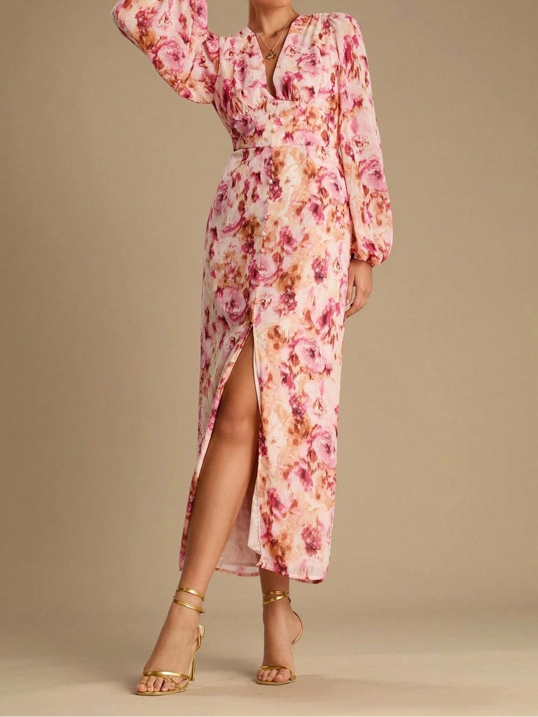 Rochie midi Shein, roz