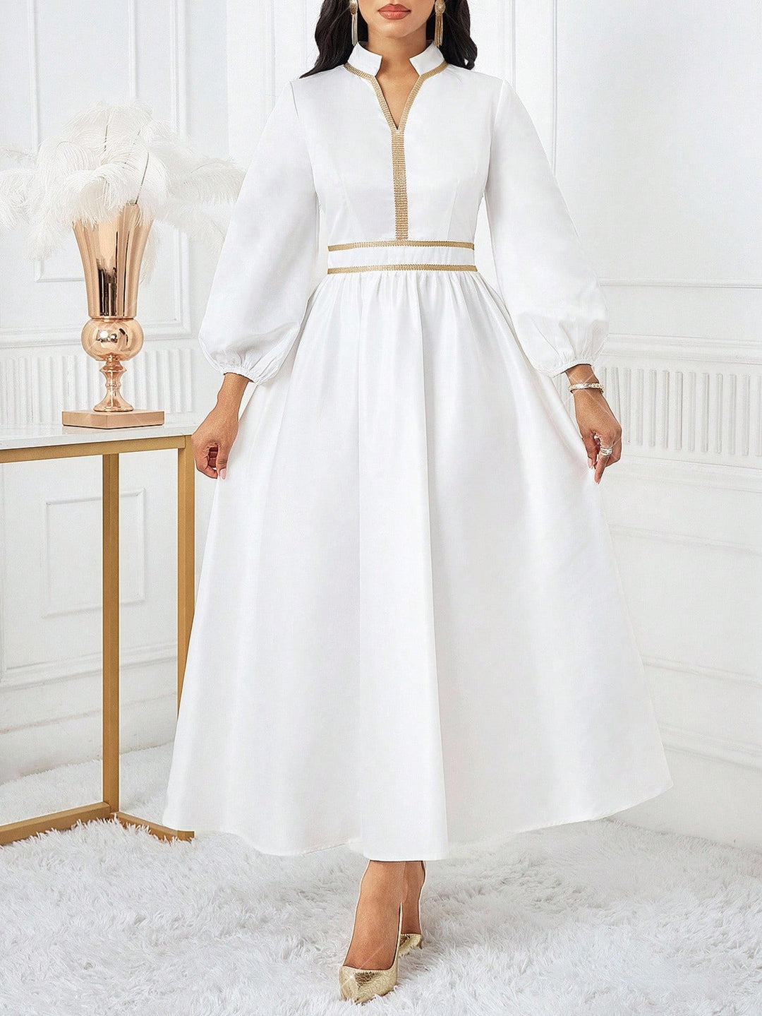 Rochie maxi SHEIN, alb