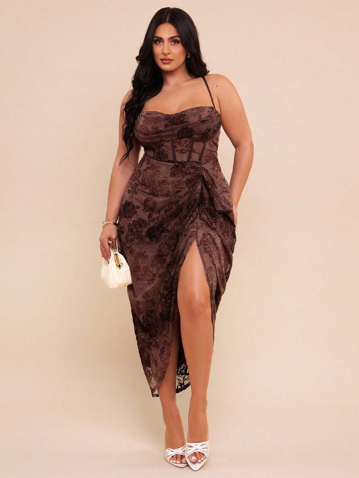 Rochie maxi SHEIN, maro