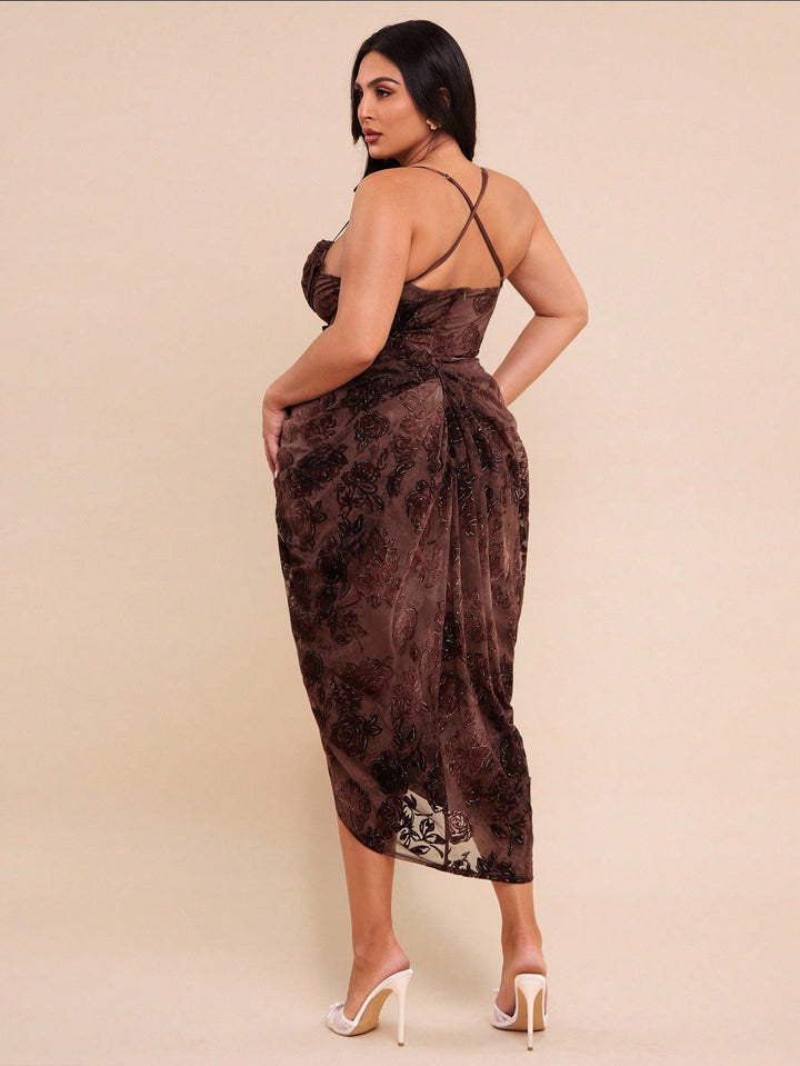 Rochie maxi SHEIN, maro