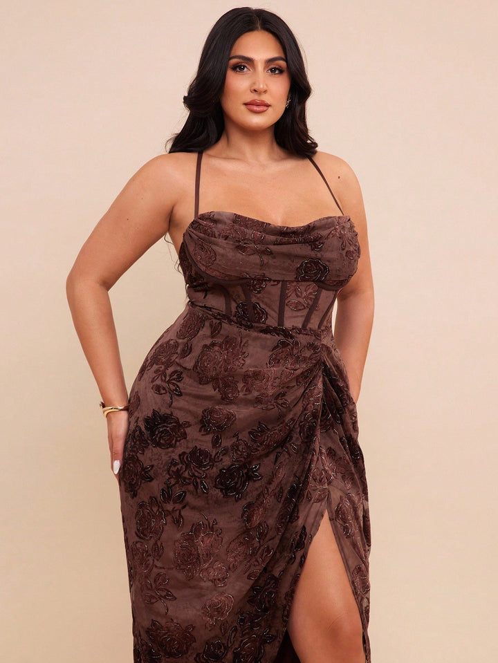 Rochie maxi SHEIN, maro