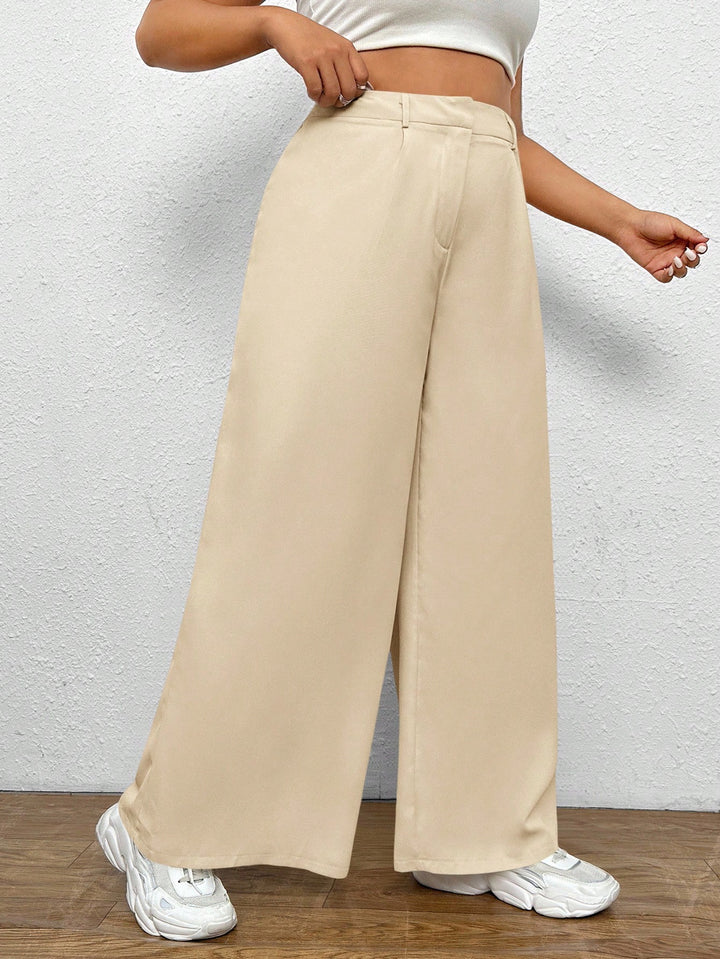 Shein Curve+ nadrág, krém