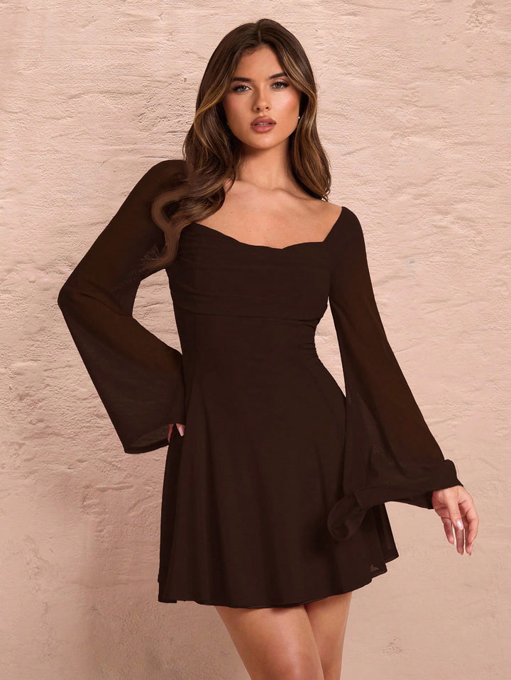 Rochie mini SHEIN, maro