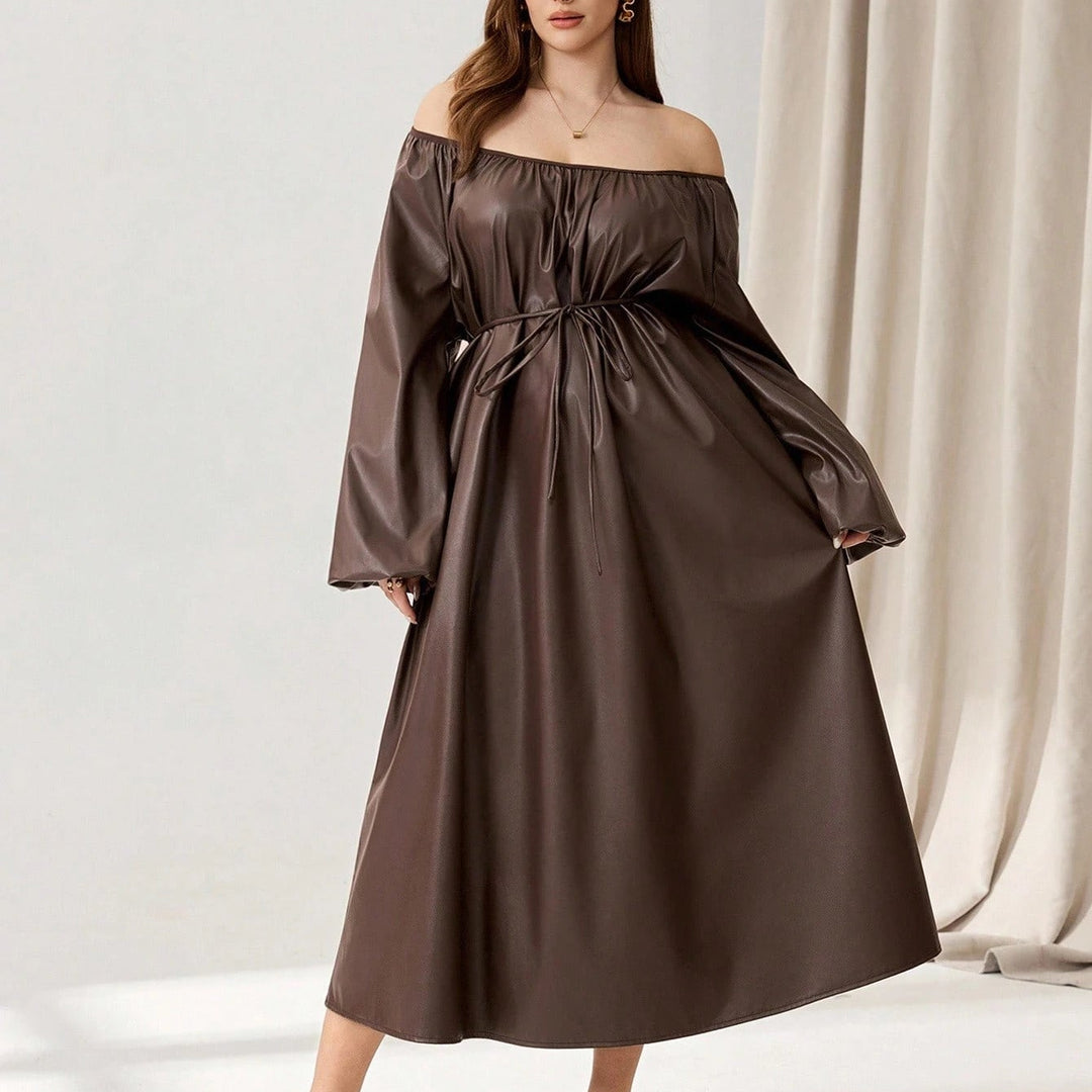 Rochie midi Shein Curve+, maro