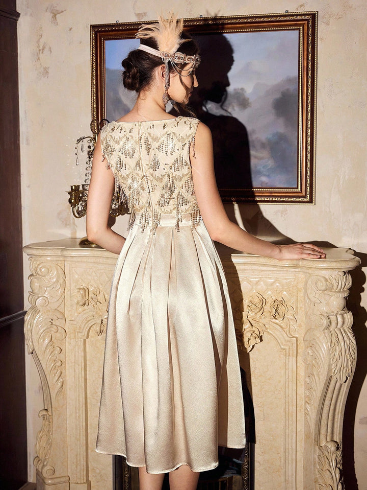 Rochie midi SHEIN, auriu