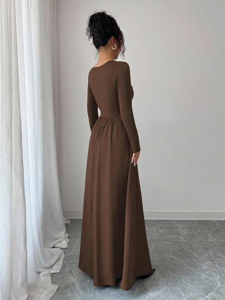 Rochie maxi SHEIN, maro