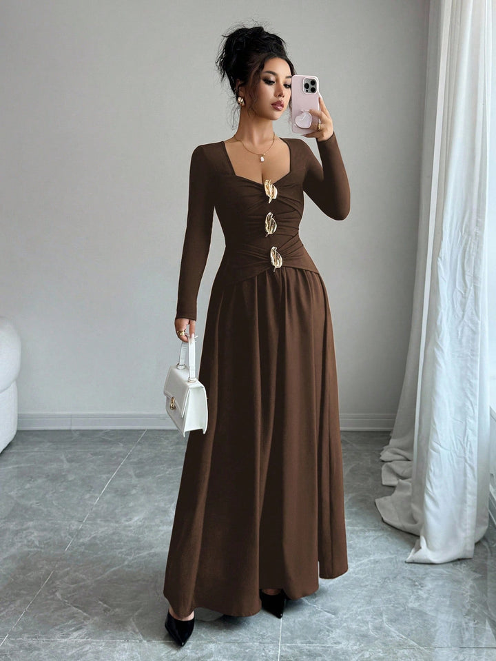 Rochie maxi SHEIN, maro