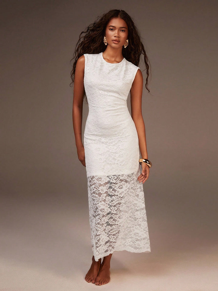 Rochie maxi SHEIN, alb