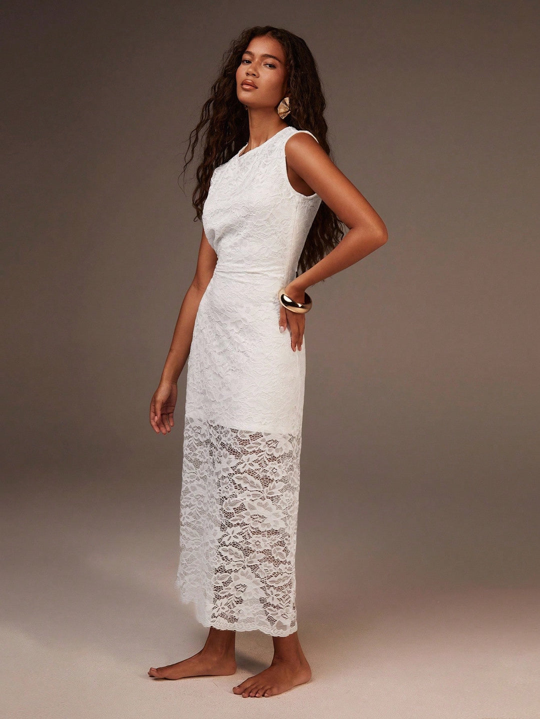 Rochie maxi SHEIN, alb