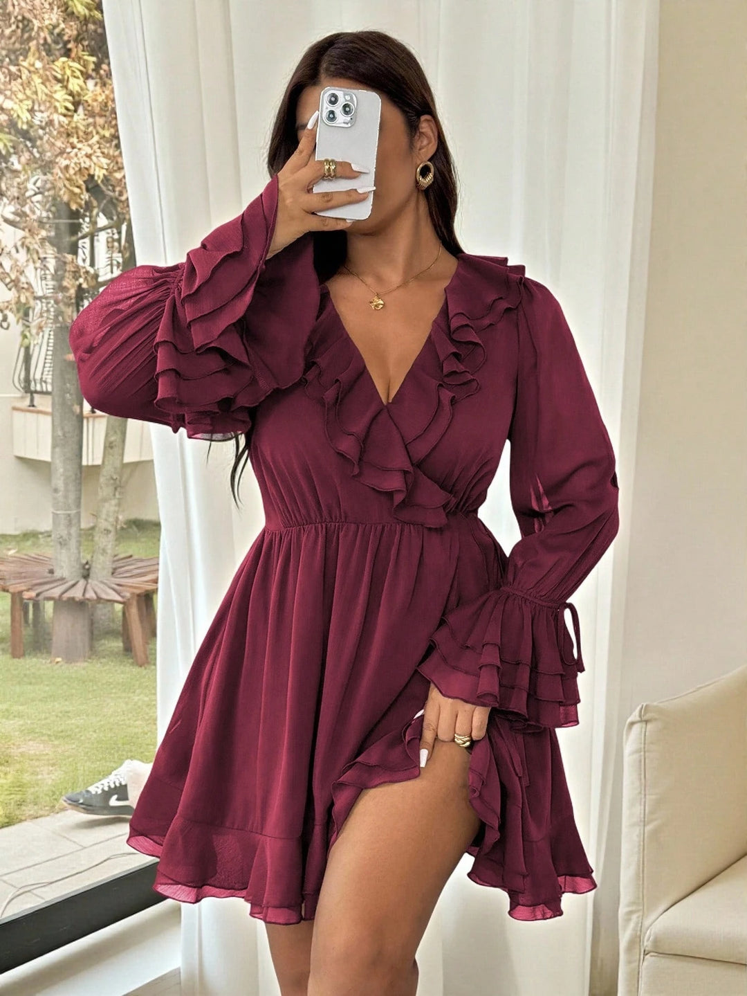 Rochie mini SHEIN, vișiniu