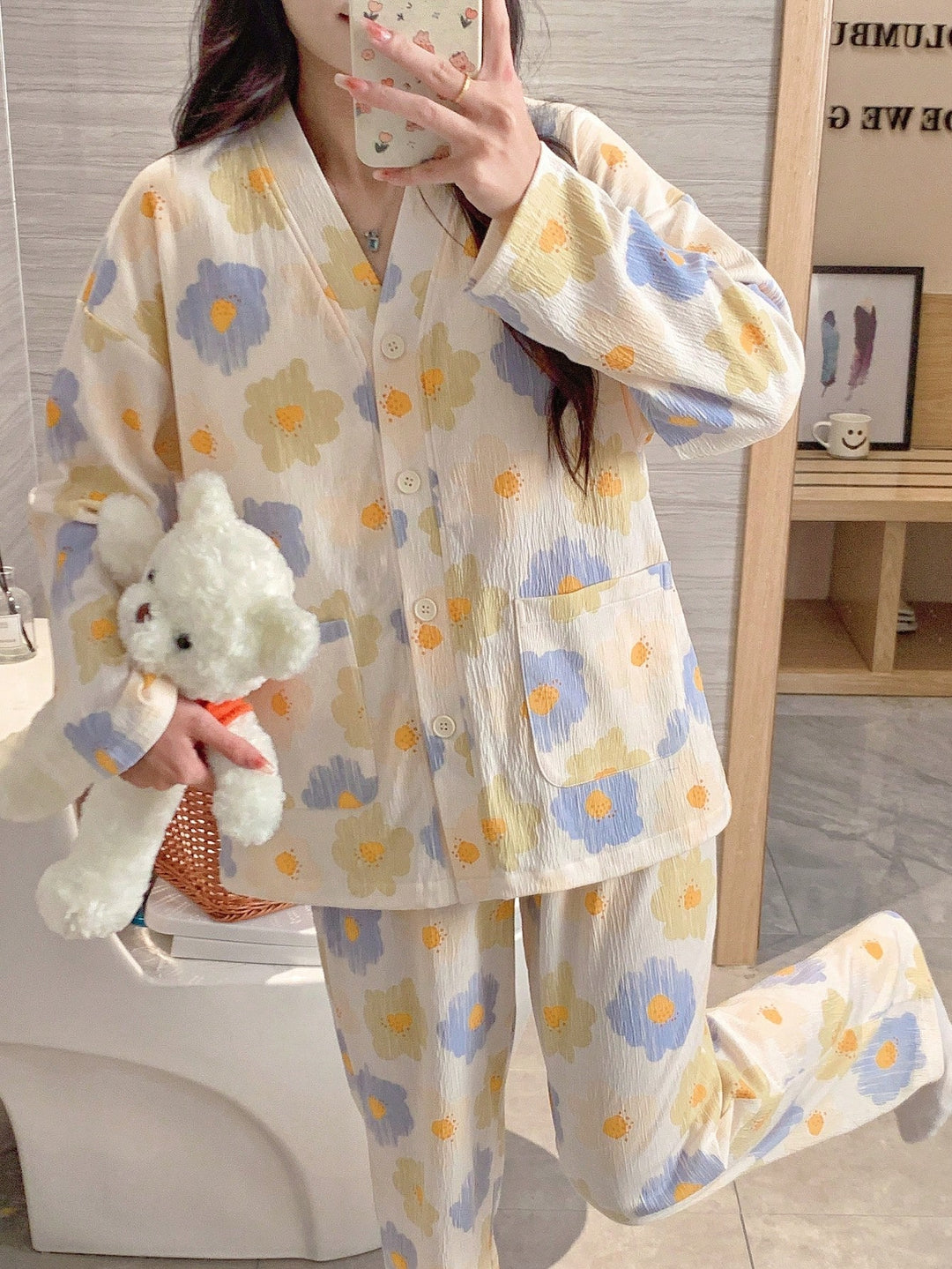 Compleu pijamale SHEIN, mix culori