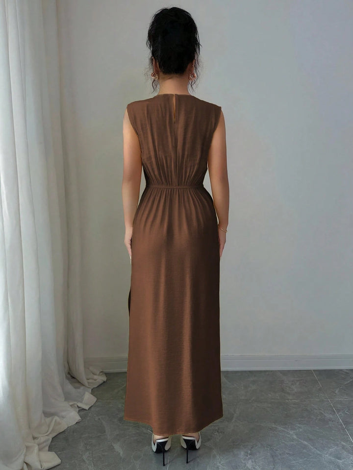 Rochie maxi SHEIN, maro