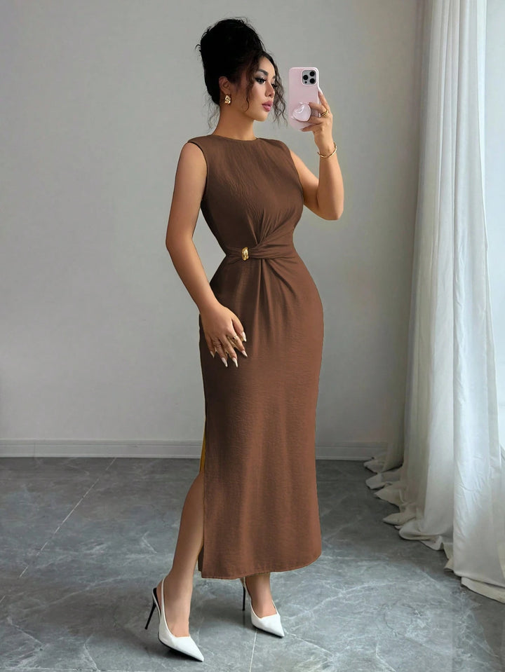 Rochie maxi SHEIN, maro