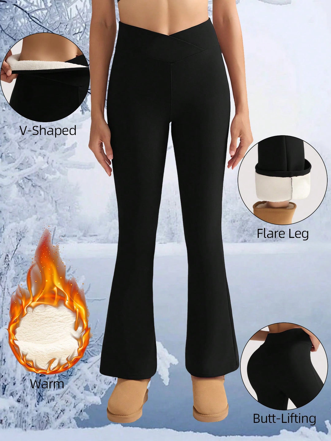 Pantaloni SHEIN, negru