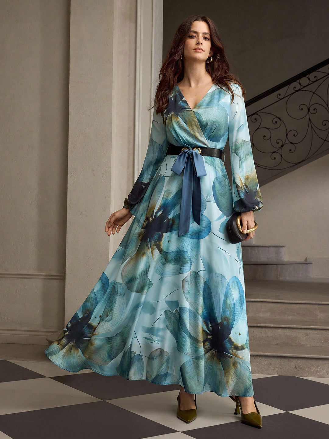 Rochie maxi SHEIN, albastru