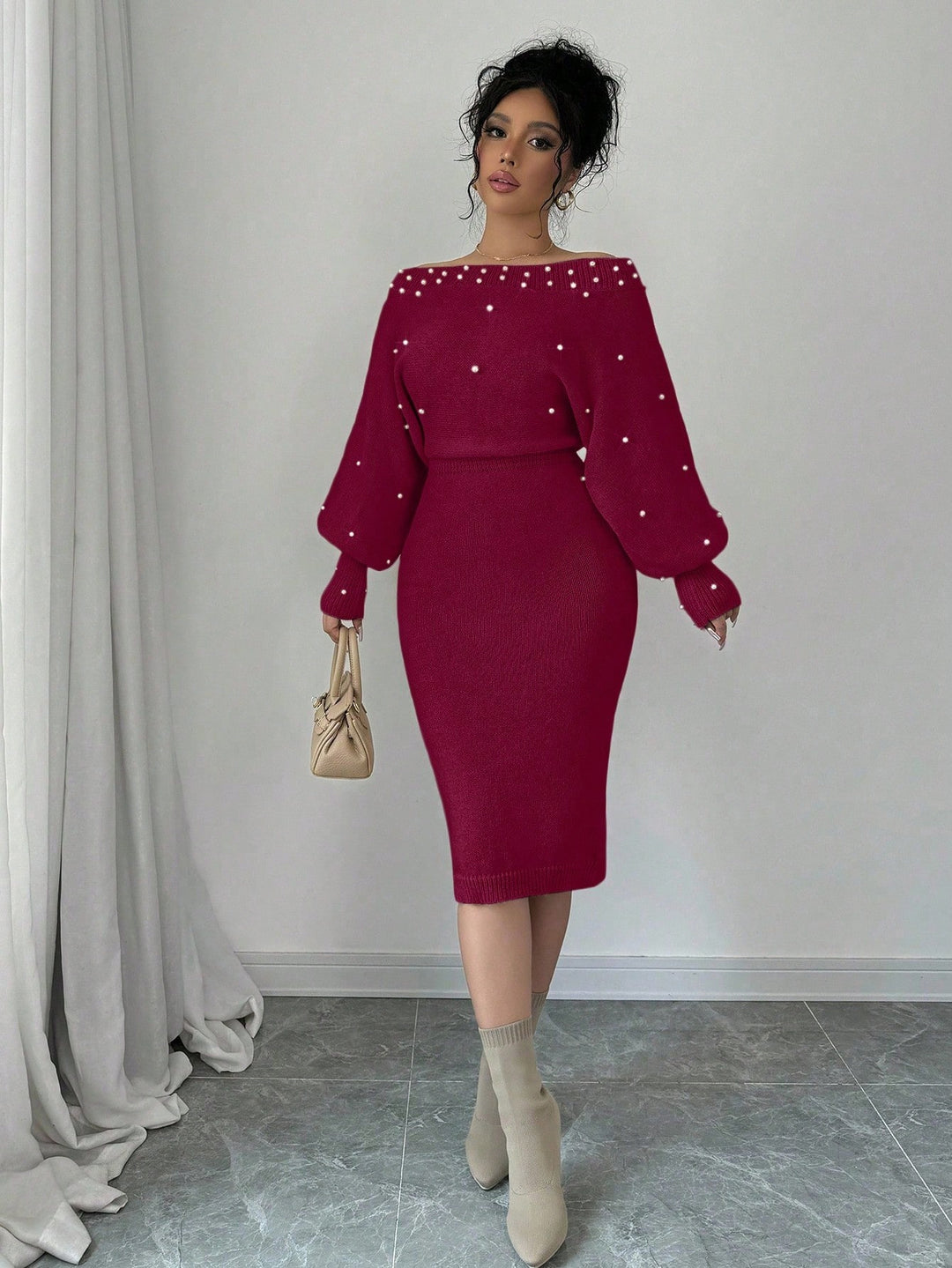 Rochie SHEIN, vișiniu