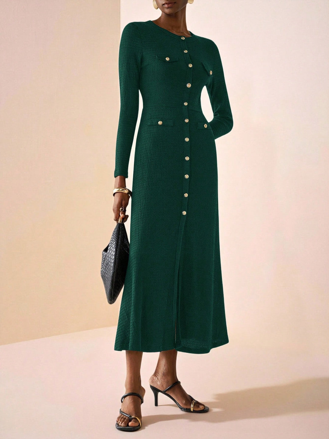 Rochie midi SHEIN, verde
