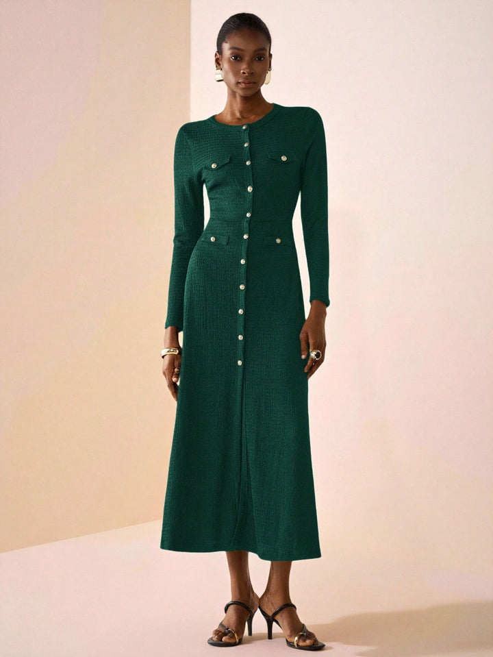 Rochie midi SHEIN, verde