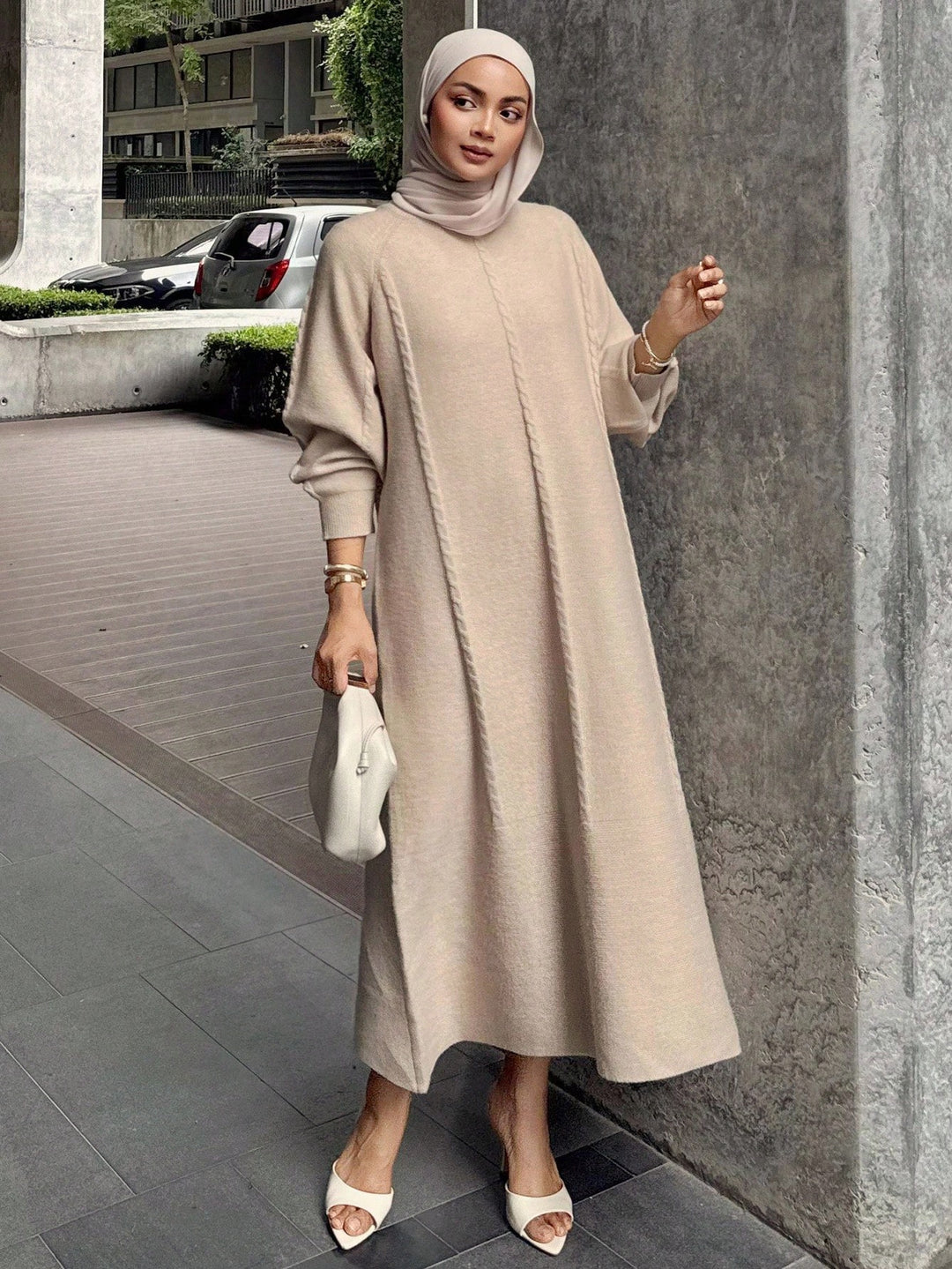 Rochie maxi SHEIN, bej
