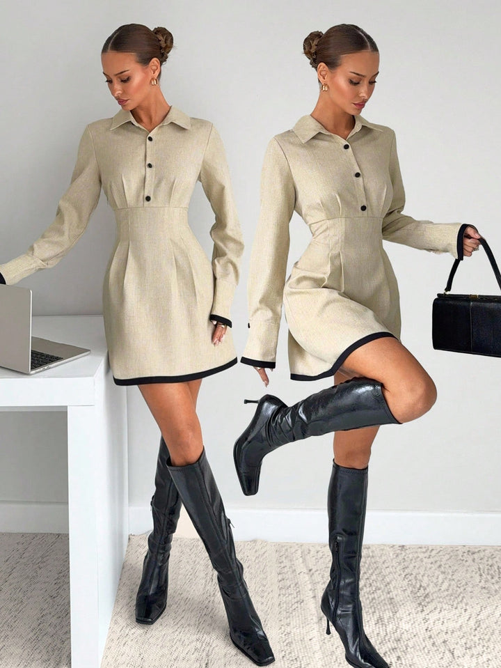SHEIN mini ruha, bézs