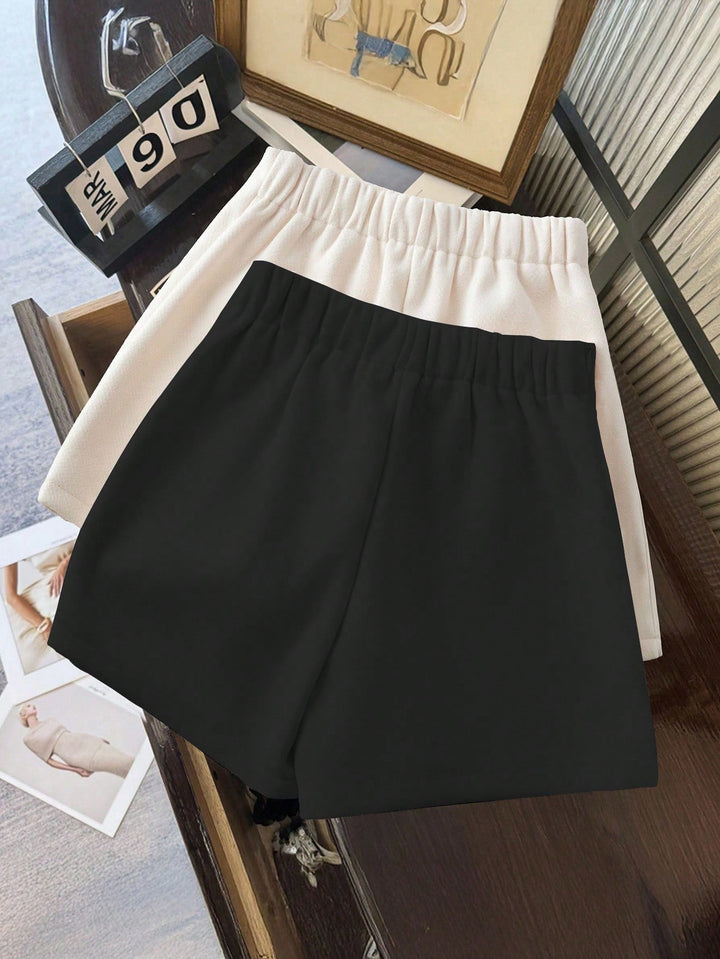 Pantaloni scurți SHEIN, negru