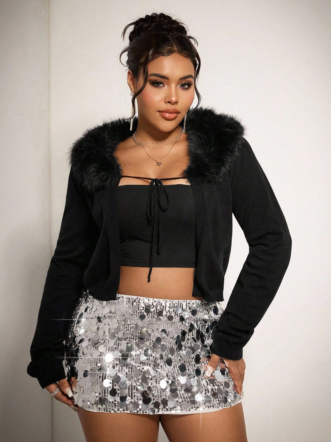 Cardigan SHEIN, negru
