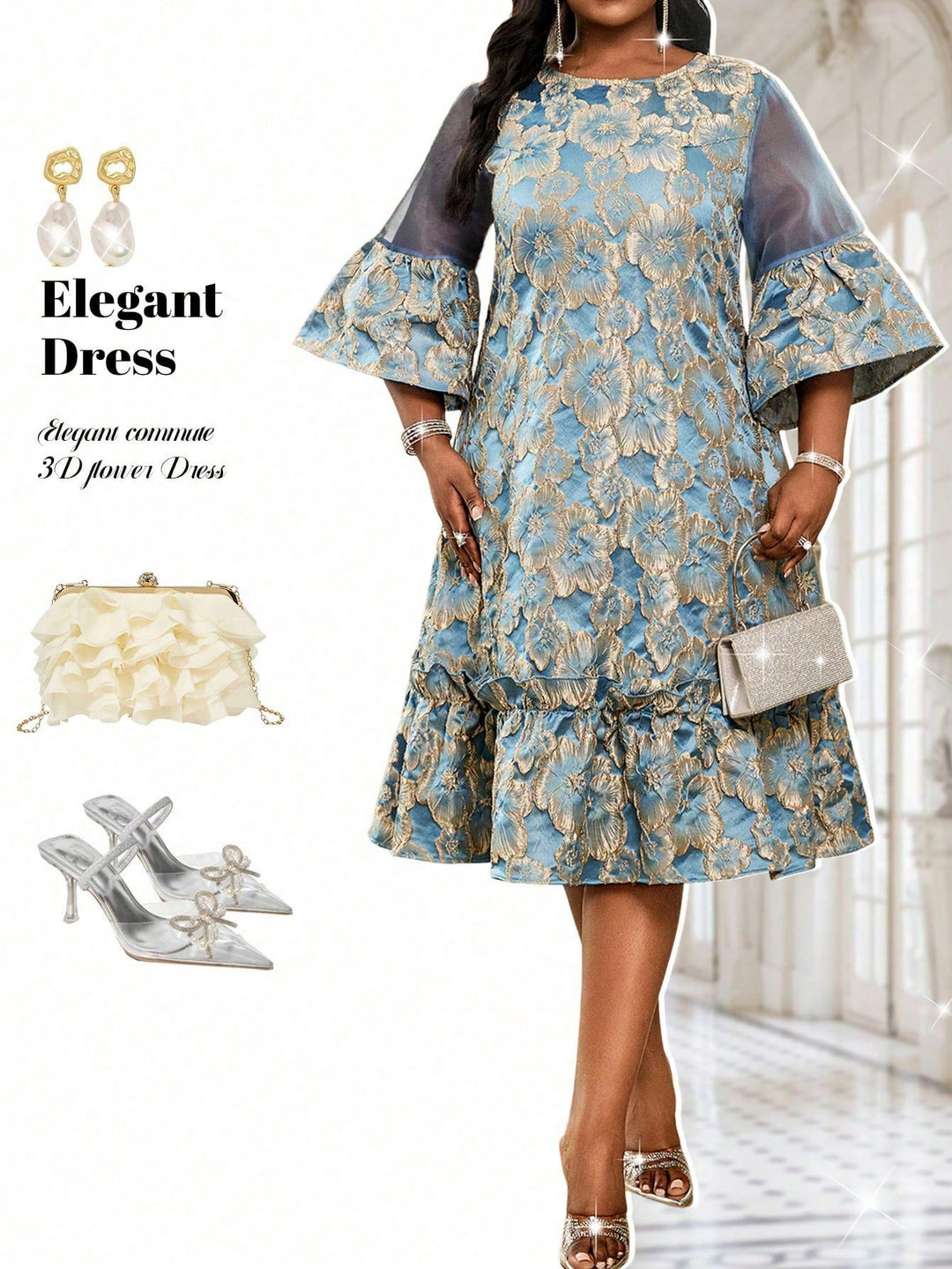 Rochie SHEIN, auriu