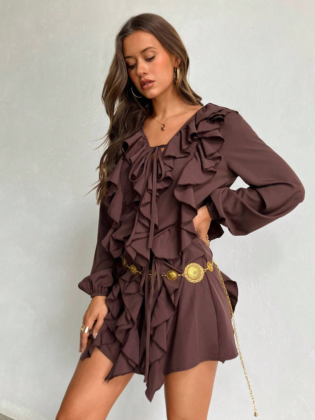 Rochie mini SHEIN, maro