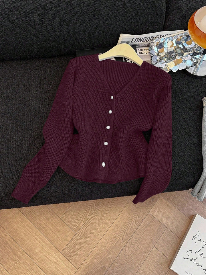 Cardigan SHEIN, vișiniu