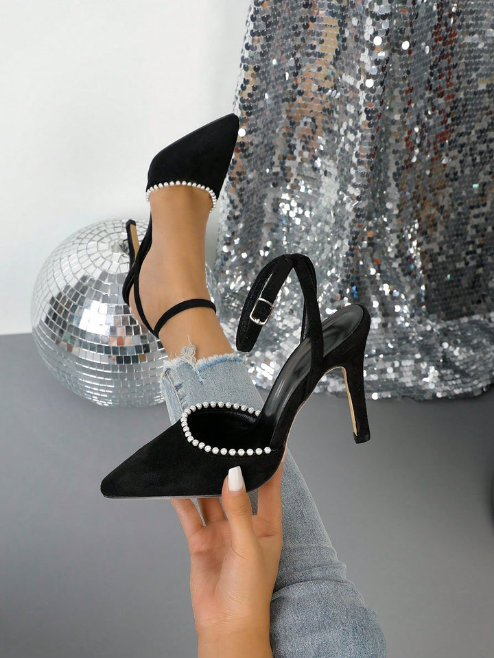 Pantofi cu toc SHEIN, negru