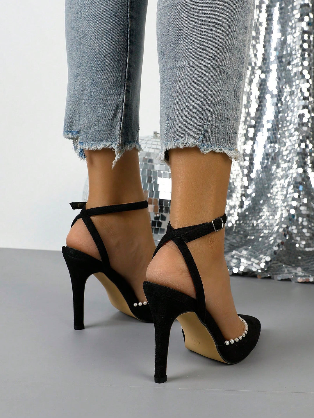 Pantofi cu toc SHEIN, negru