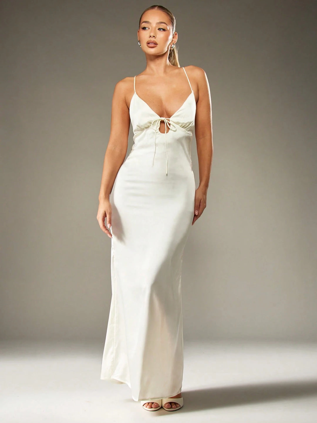 Rochie maxi SHEIN, crem
