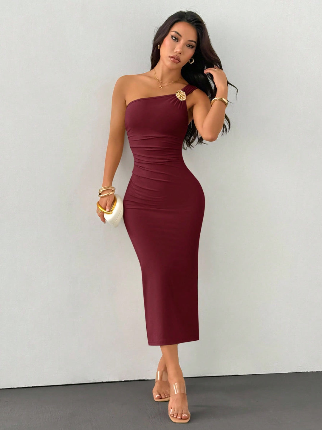 Rochie maxi SHEIN, vișiniu