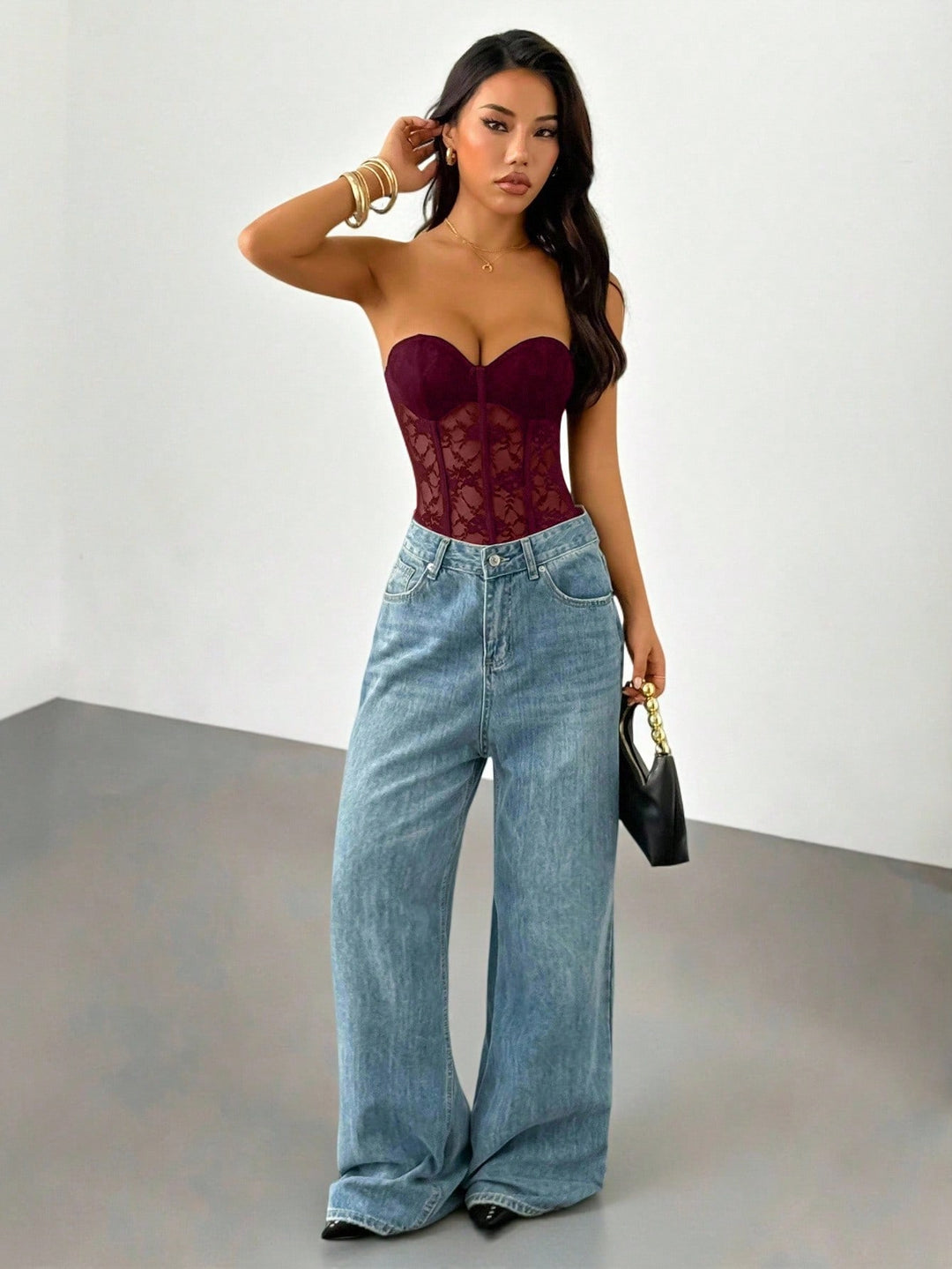 Body SHEIN, vișiniu