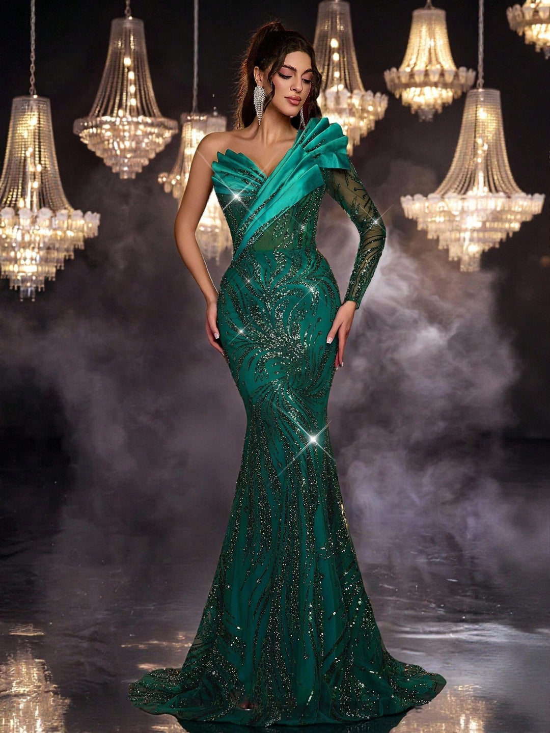 Rochie SHEIN, verde