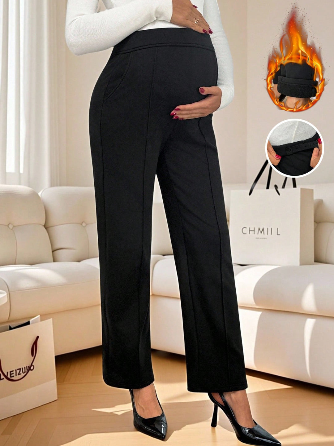 Pantaloni SHEIN, negru