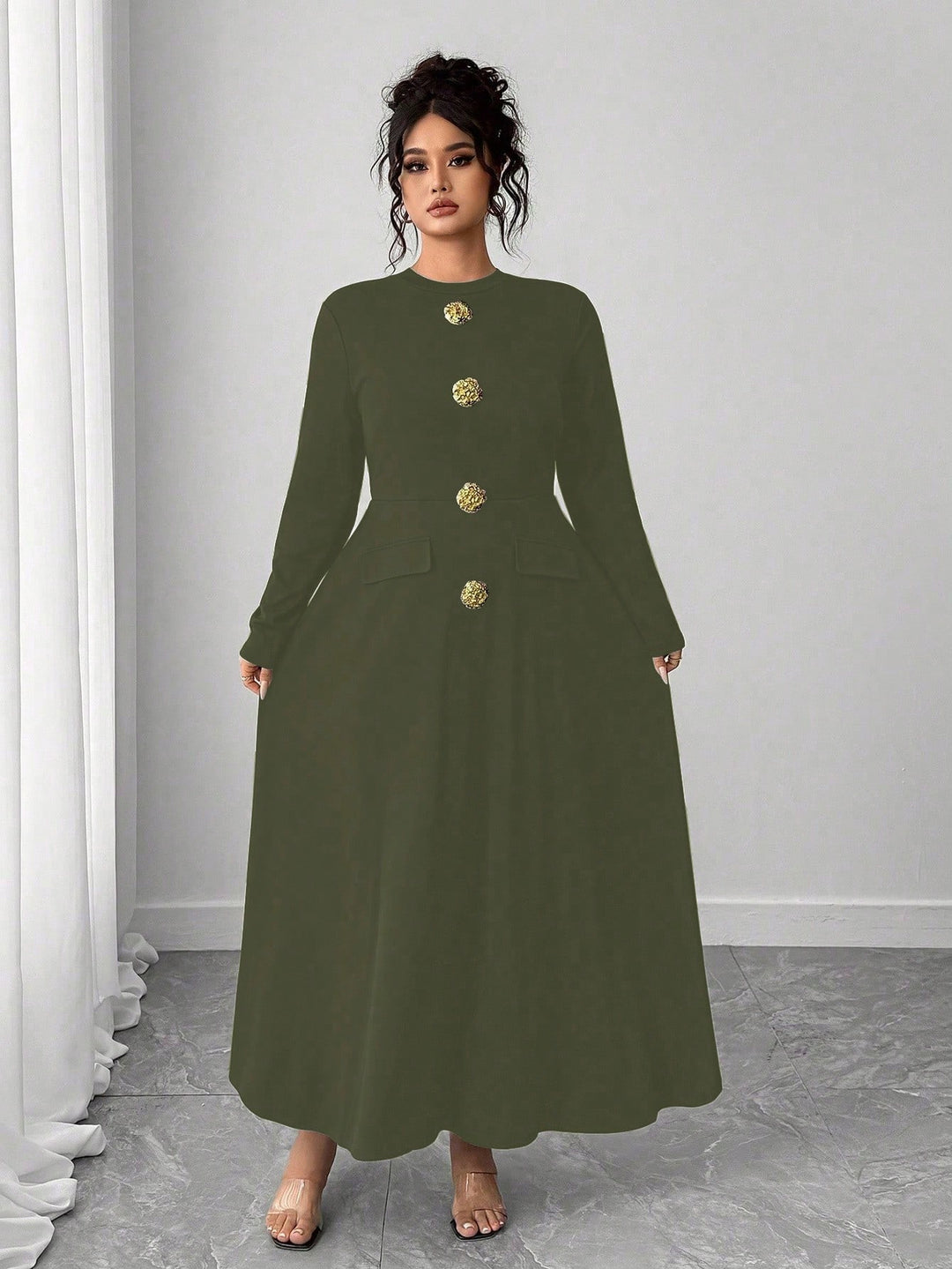 Rochie SHEIN, kaki