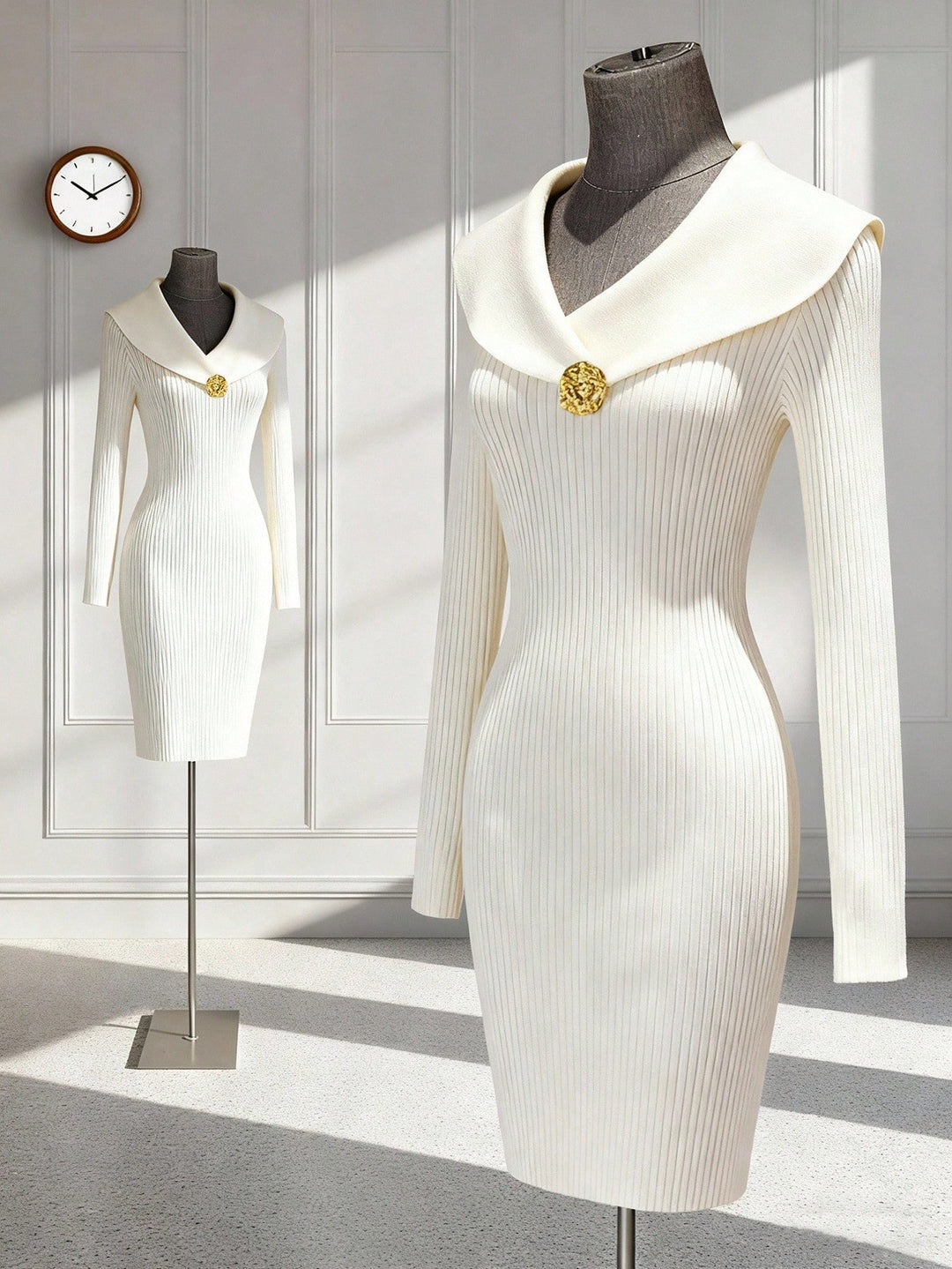 Rochie midi Shein, alb