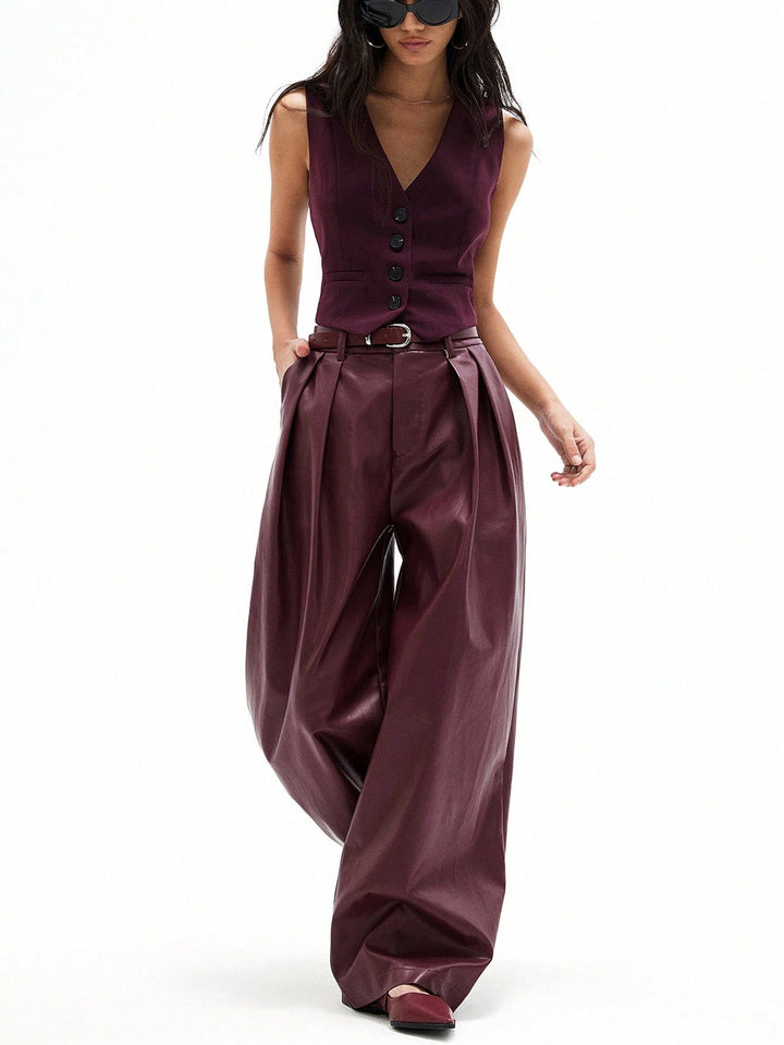 Pantaloni SHEIN, vișiniu