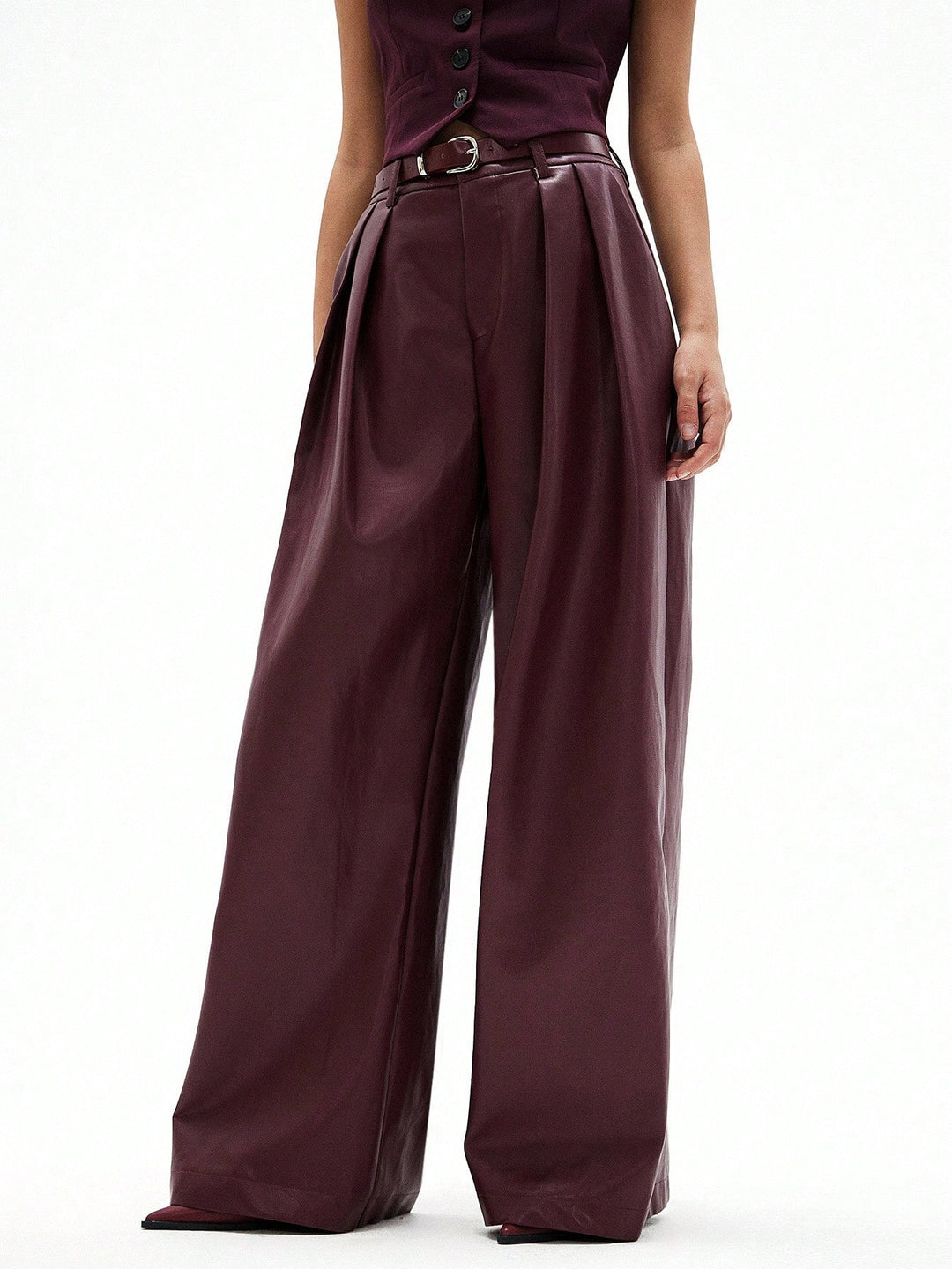 Pantaloni SHEIN, vișiniu