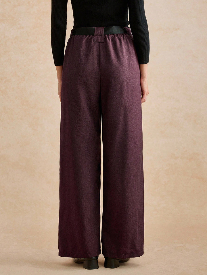 Pantaloni SHEIN, vișiniu