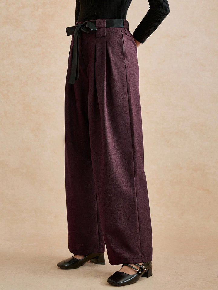 Pantaloni SHEIN, vișiniu