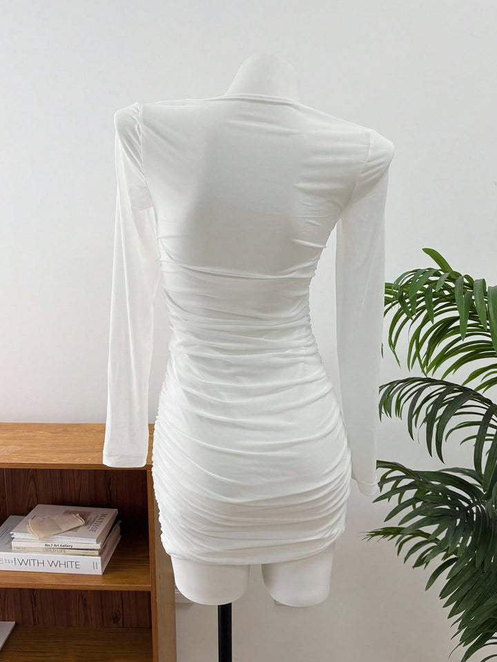 Rochie mini SHEIN, alb