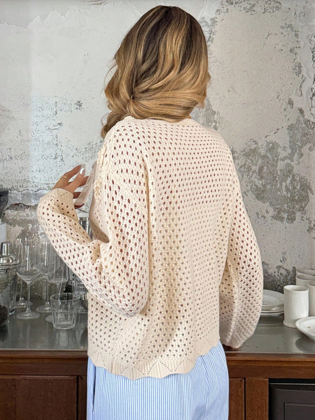 Cardigan SHEIN, crem