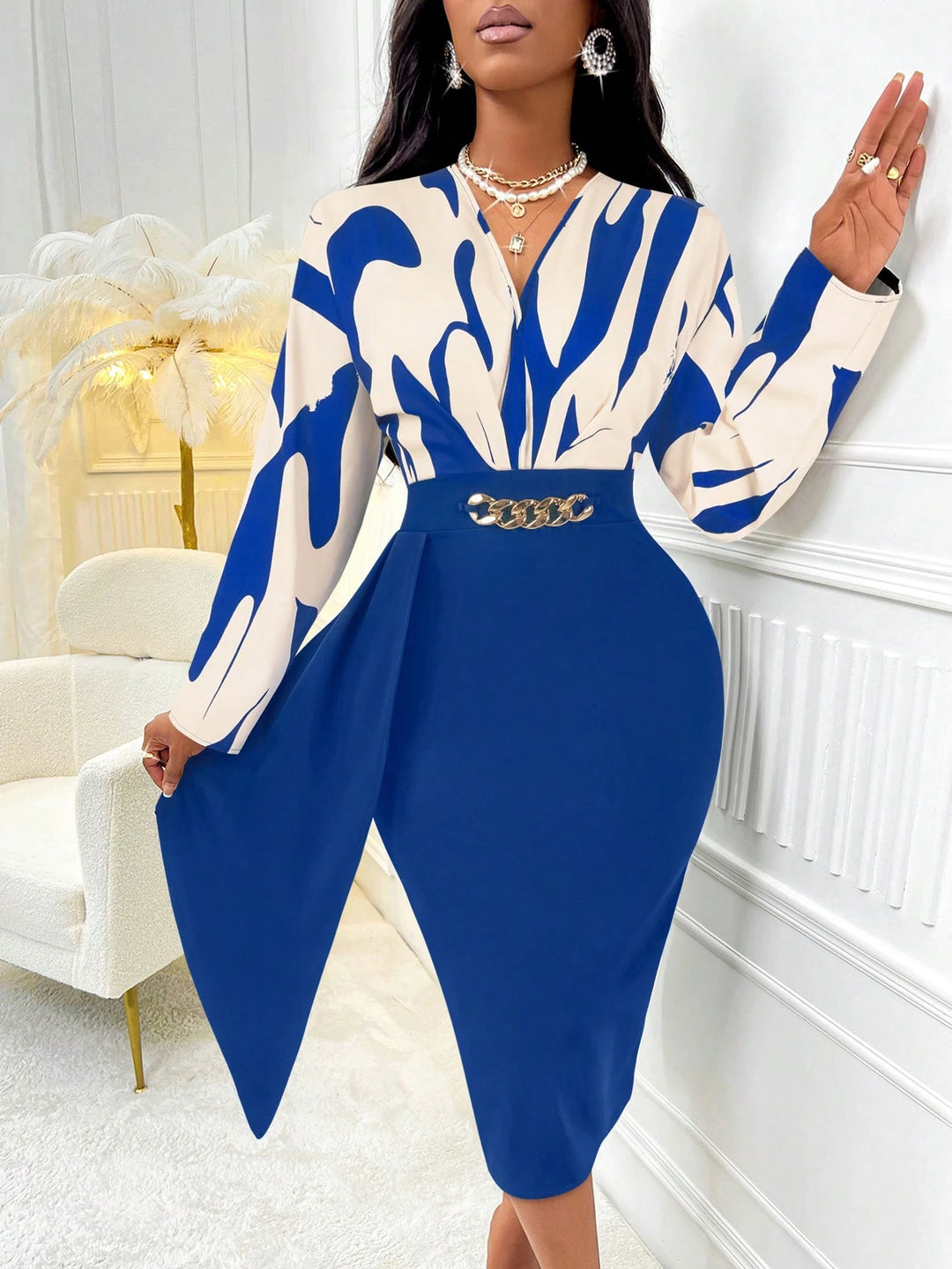 Rochie midi SHEIN, mix culori