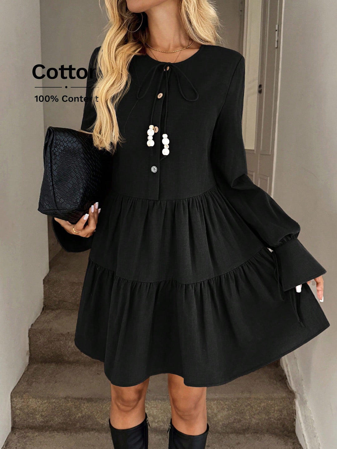 SHEIN mini ruha, fekete