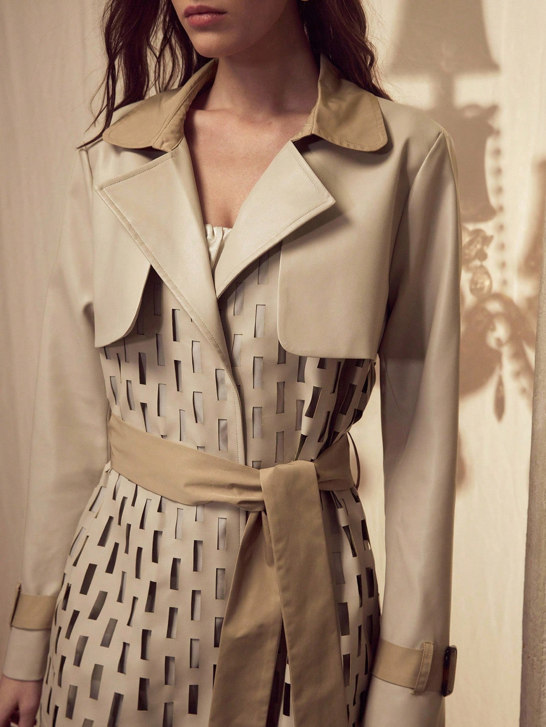 Trench SHEIN, gri
