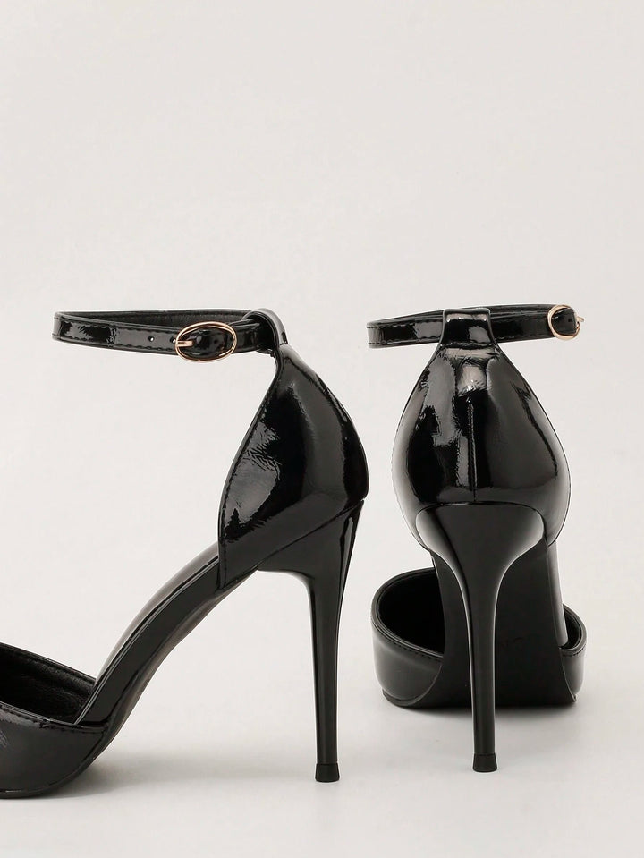 Pantofi cu toc SHEIN, negru