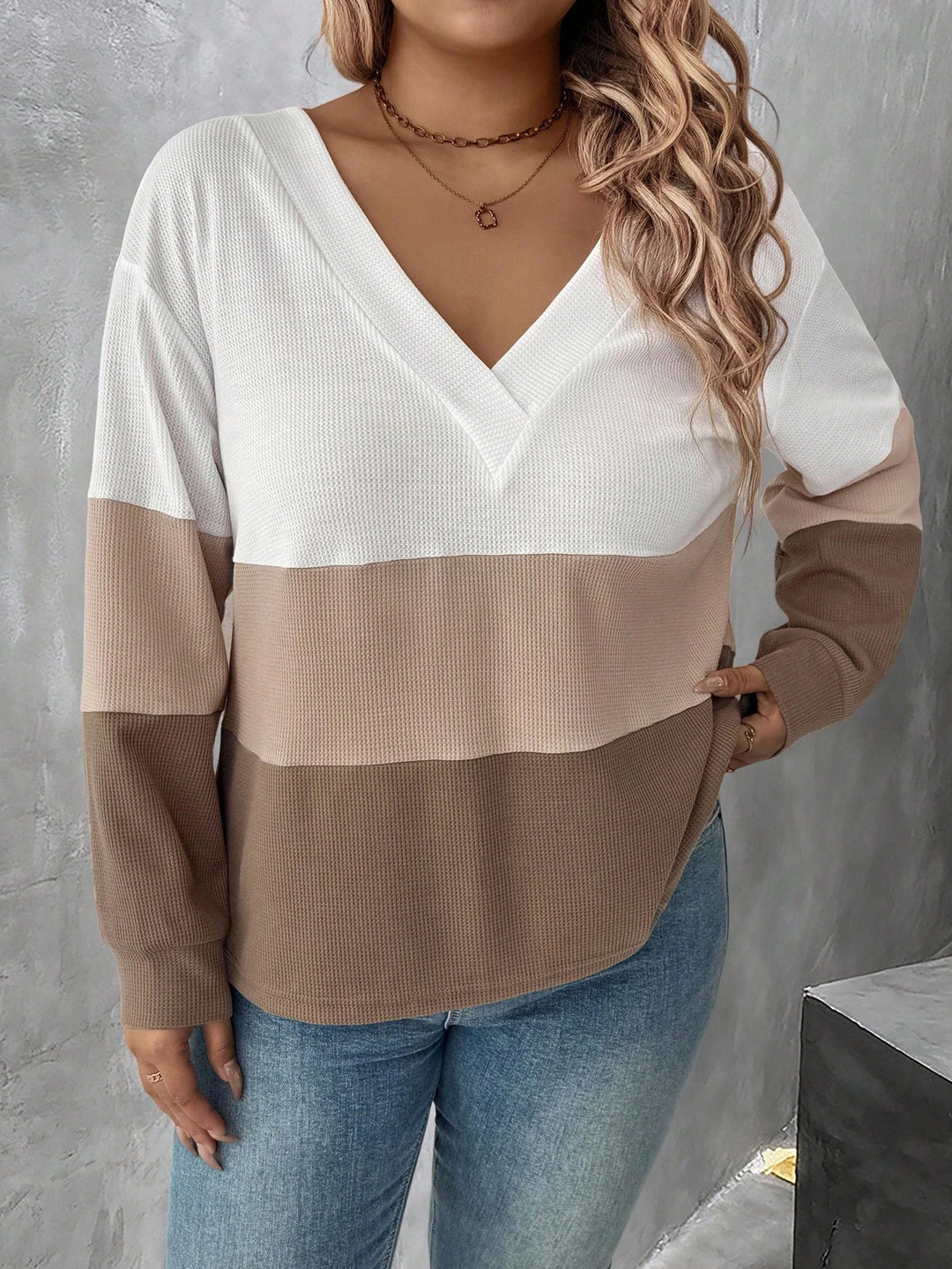 Bluză Shein Curve+, mix culori